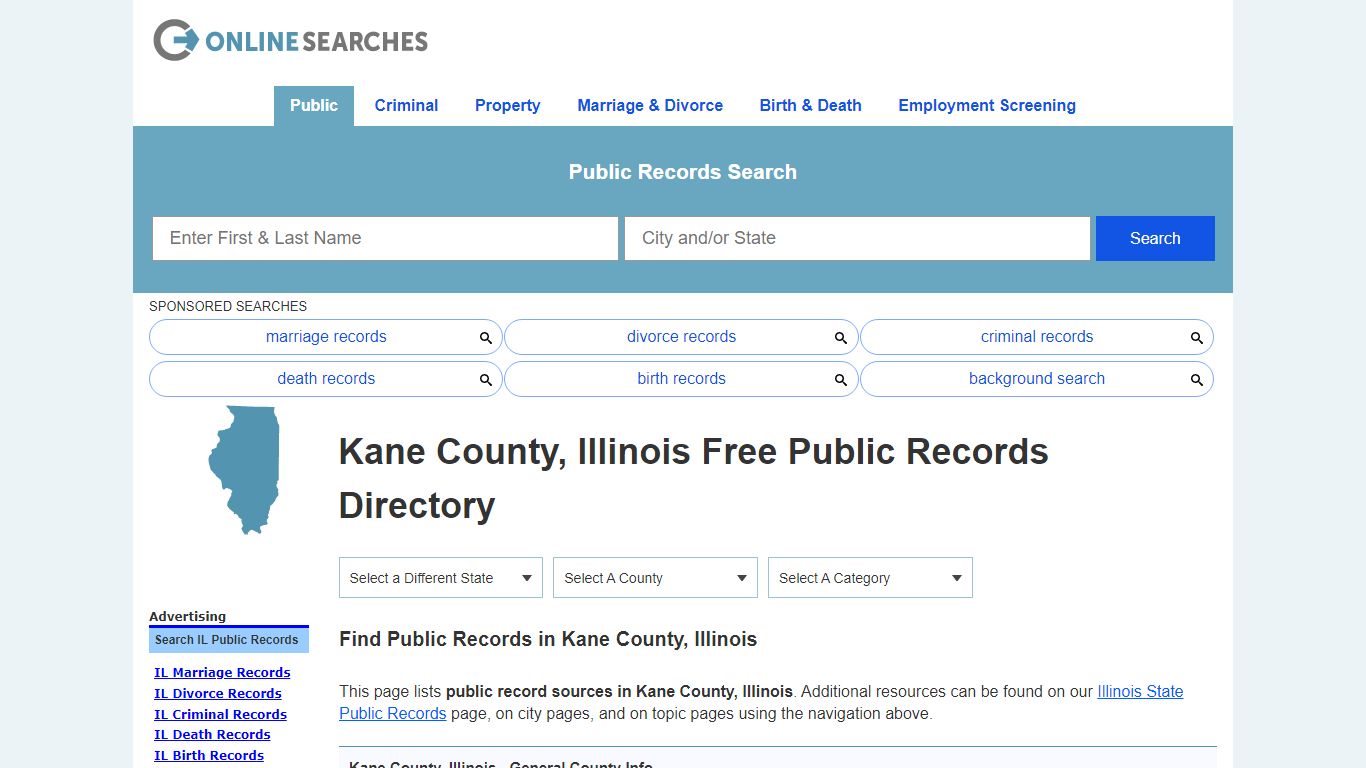 Kane County, Illinois Public Records Directory